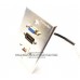 Placa Tapa Vga + HDMI 1.4 (4k) pigtail + Terminal Audio Crimpeo Aluminio